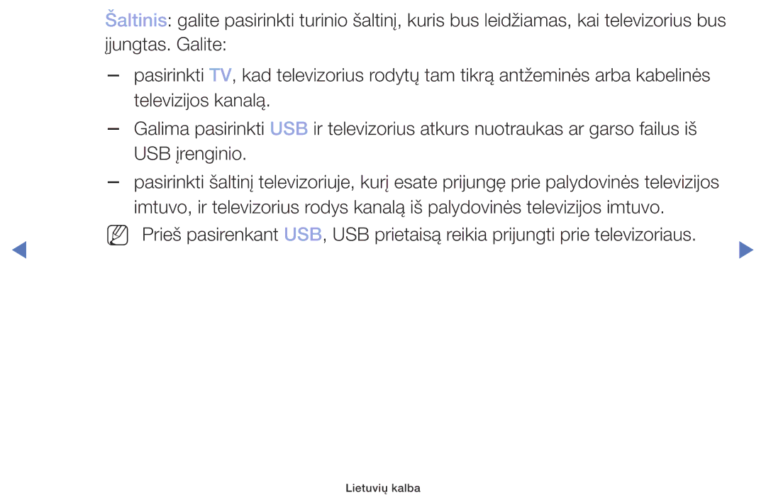 Samsung UE32M4002AKXXH manual Lietuvių kalba 