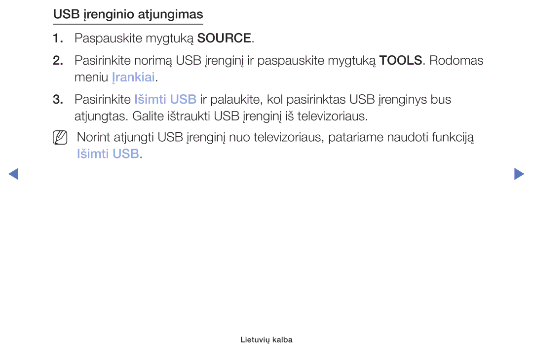 Samsung UE32M4002AKXXH manual Lietuvių kalba 