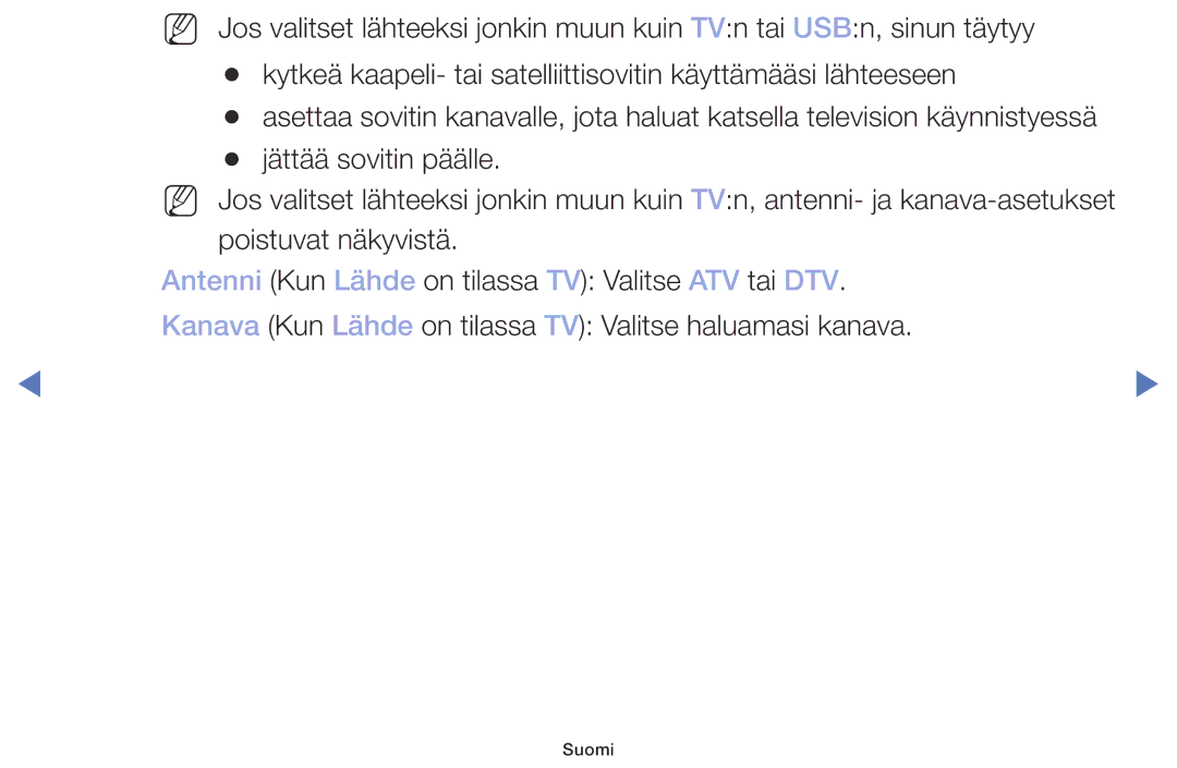 Samsung UE49M5005AKXXC, UE32M4005AKXXC, UE32M5005AKXXC, UE40M5005AKXXC manual Poistuvat näkyvistä 