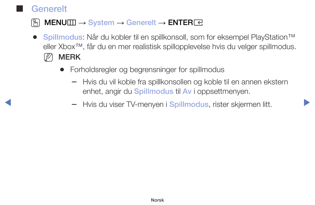 Samsung UE32M4005AKXXC, UE49M5005AKXXC, UE32M5005AKXXC, UE40M5005AKXXC manual OO MENUm → System → Generelt → Entere 