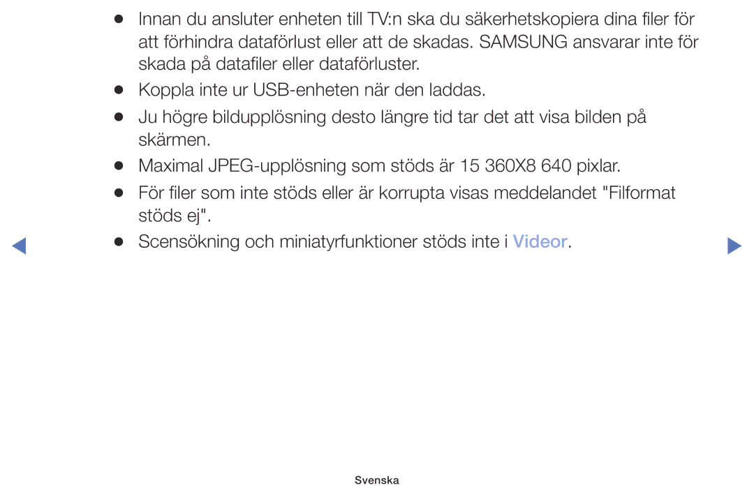 Samsung UE40M5005AKXXC, UE32M4005AKXXC, UE49M5005AKXXC, UE32M5005AKXXC manual Svenska 