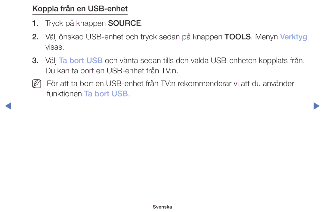 Samsung UE32M5005AKXXC, UE32M4005AKXXC, UE49M5005AKXXC, UE40M5005AKXXC manual Svenska 