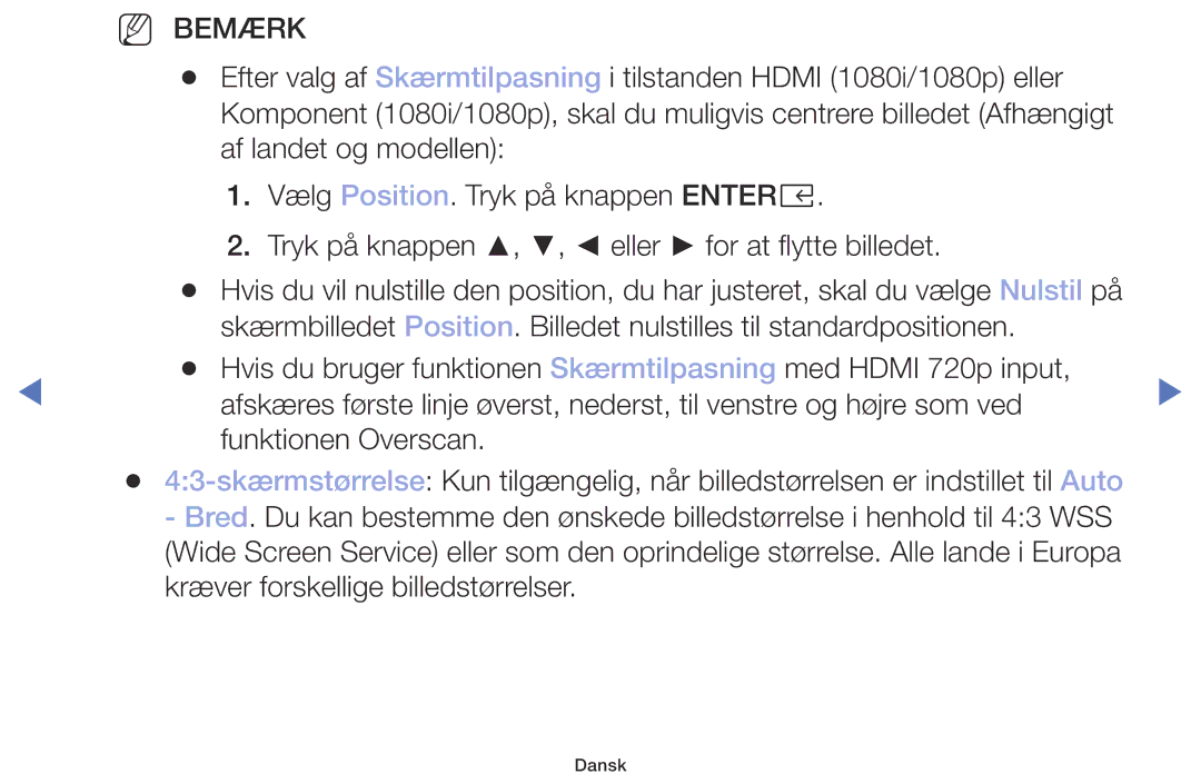 Samsung UE32M5005AKXXC, UE32M4005AKXXC, UE49M5005AKXXC, UE40M5005AKXXC manual Bemærk 