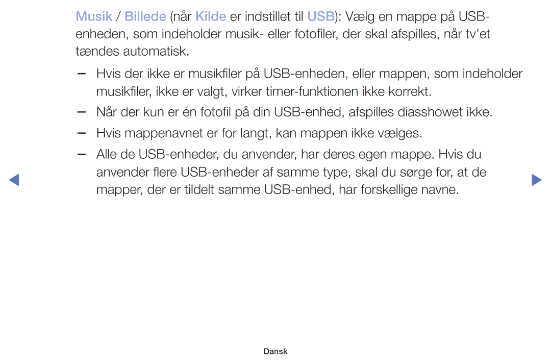 Samsung UE32M5005AKXXC, UE32M4005AKXXC, UE49M5005AKXXC, UE40M5005AKXXC manual Dansk 