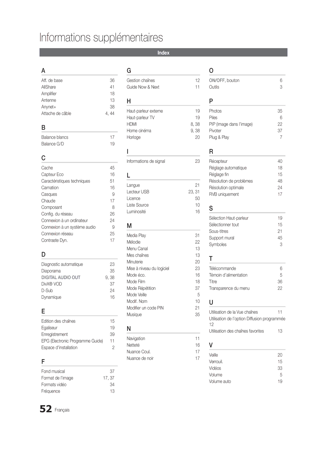 Samsung UE32C5700QSXZG manual Utilisation de l’option Diffusion programmée, Veille Verrouil Vidéos Volume Volume auto 