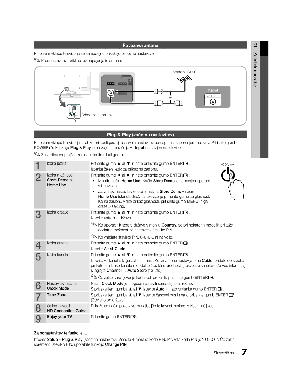 Samsung UE37C6600UWXXH, UE37C6600UWXXC, UE32C6600UWXXH, UE46C6600UWXXC, UE32C6620UWXXC, UE32C6600UWXXC manual Povezava antene 