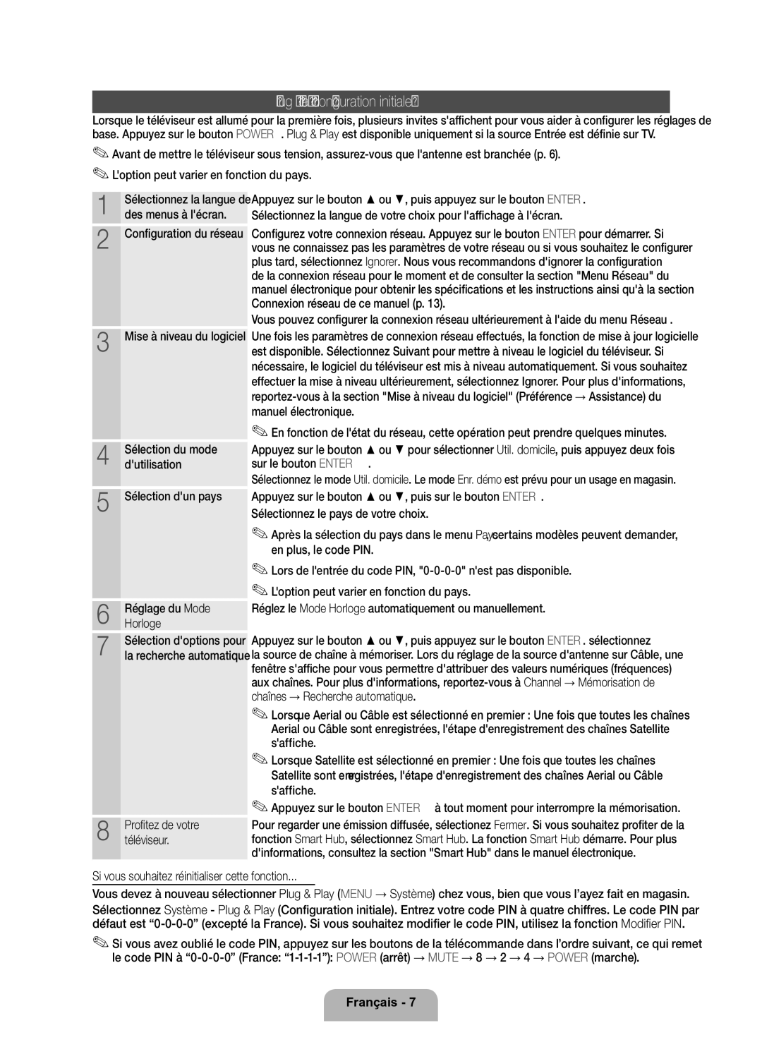 Samsung UE32D6200TSXZF, UE37D6200TSXZF manual Plug & Play configuration initiale, Dutilisation, Profitez de votre téléviseur 