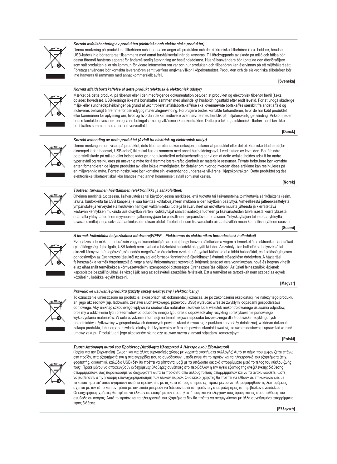 Samsung UE40B6050VWXXE manual Svenska 