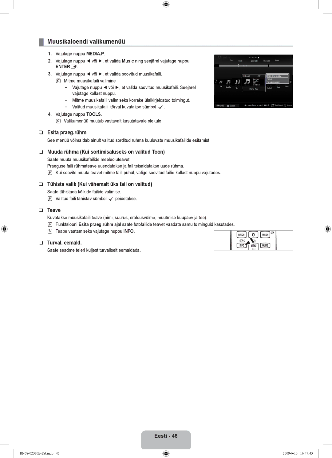 Samsung UE40B8000XWXBT manual Muusikaloendi valikumenüü, Muuda rühma Kui sortimisaluseks on valitud Toon 