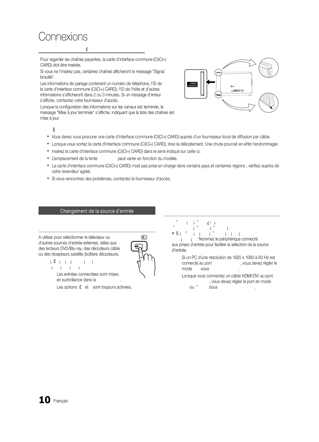 Samsung UE46C6000RWXZF, UE40C6000RWXXN, UE37C6000RWXXN manual Liste Source, Modif. Nom, Changement de la source dentrée 