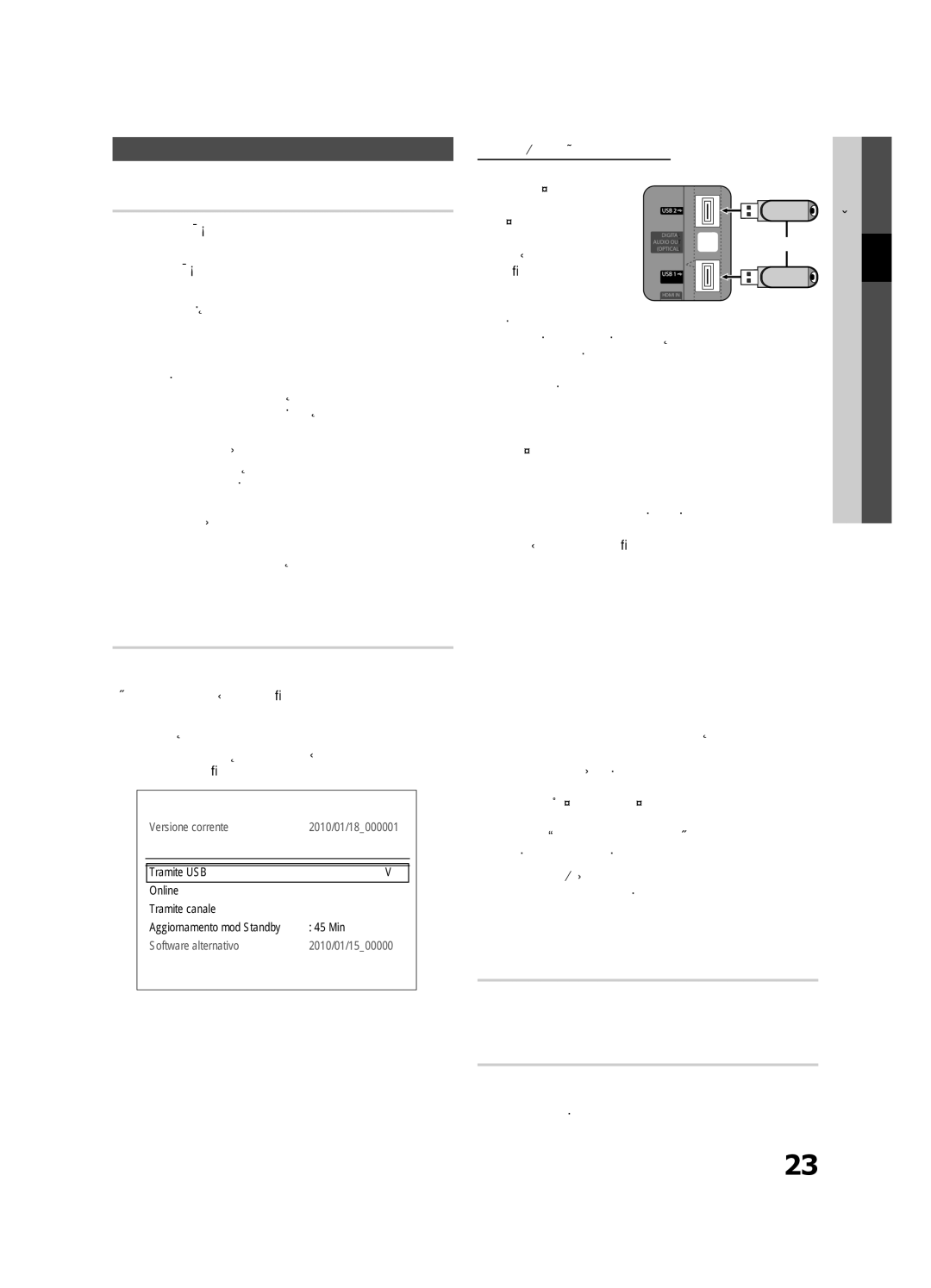 Samsung UE40C6000RWXZG manual Auto diagnosi, Aggiornamento software, Guida alla connessione HD, Contattare Samsung 