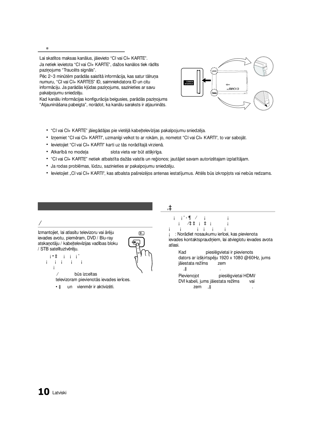 Samsung UE40C6510UWXRU manual Avotu saraksts, Rediģēt nosaukumu, Ieejas avota maiņa, Ārējais un PC vienmēr ir aktivizēti 