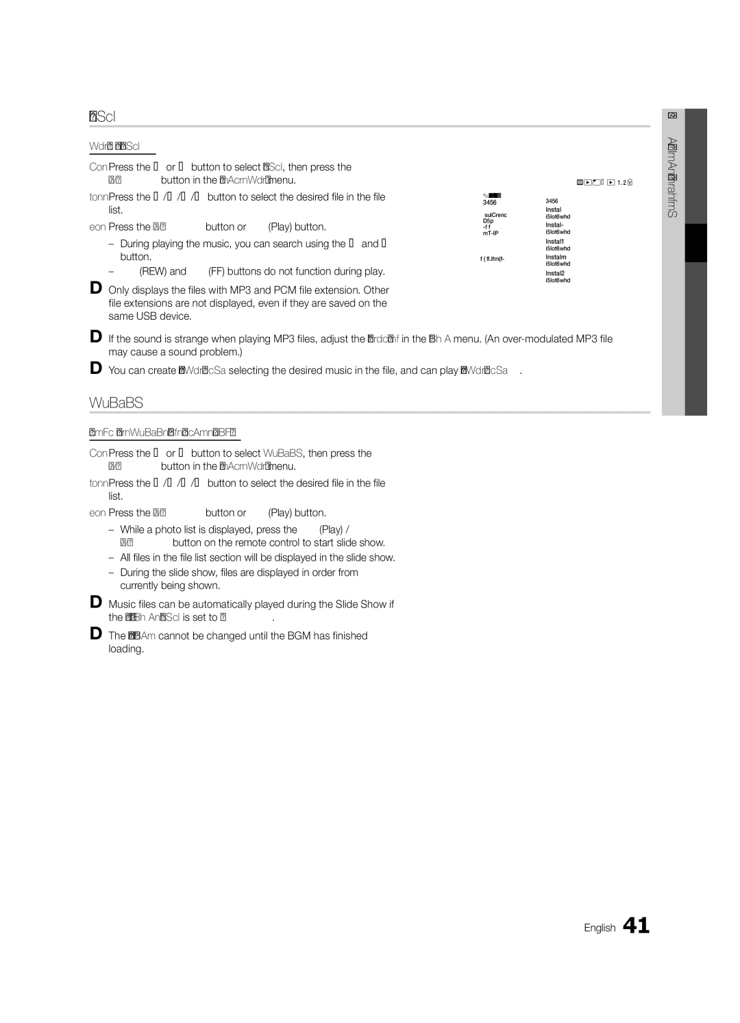 Samsung UE55C6990VSXZG, UE40C6990VSXZG, UE46C6990VSXZG manual Music, Photos 