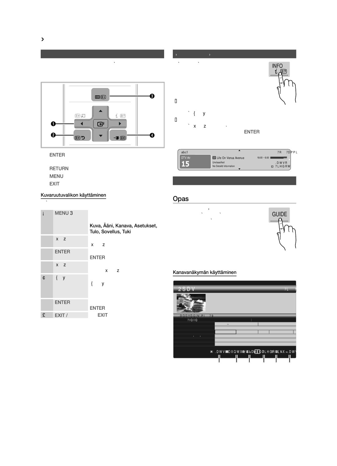 Samsung UE40C8000XPXZT, UE40C8790XSXZG manual Perusominaisuudet, Opas, Valikoissa liikkuminen, Katselun suunnittelu 