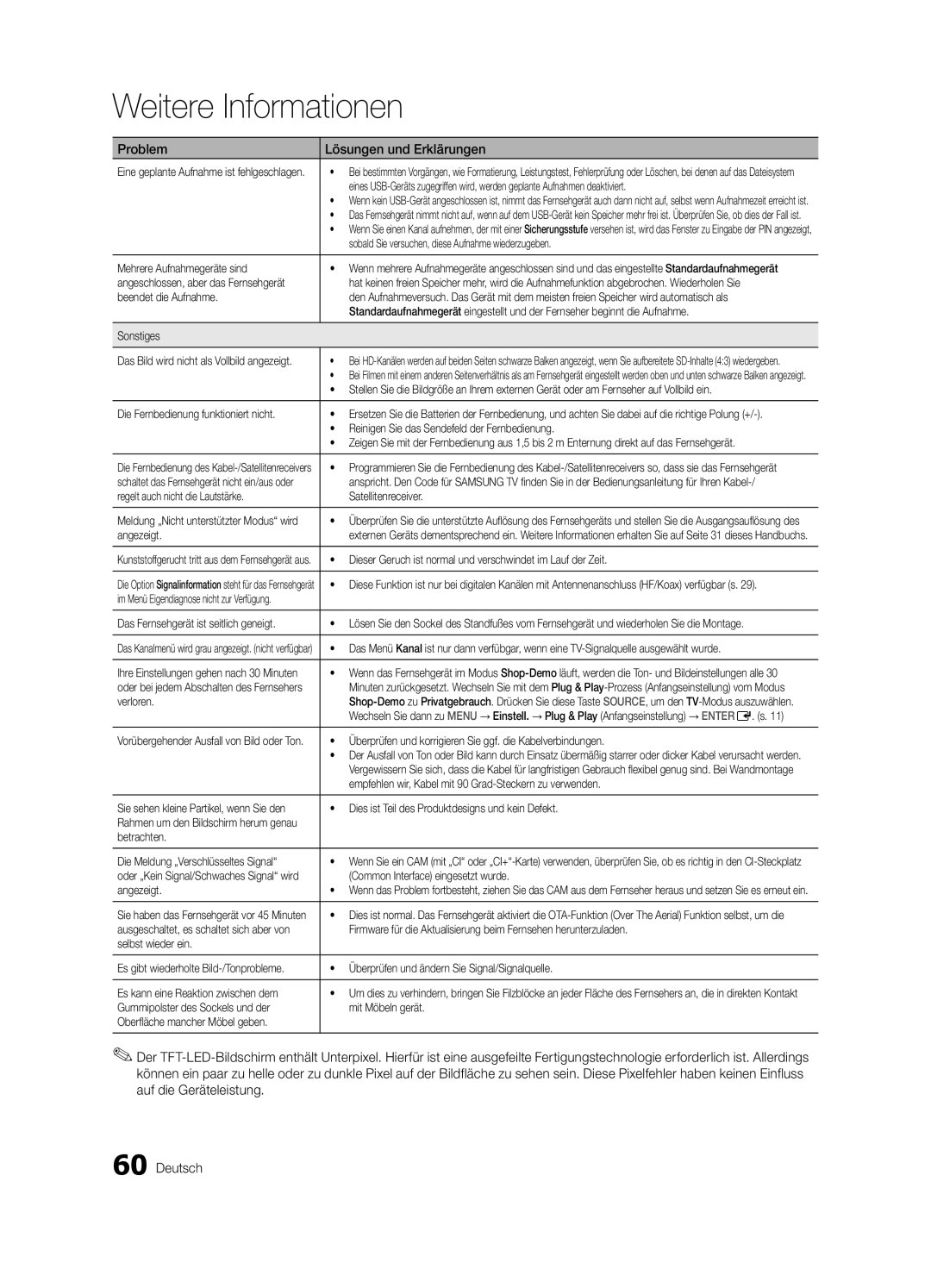 Samsung UE40C9000ZWXXH manual Sobald Sie versuchen, diese Aufnahme wiederzugeben, Mehrere Aufnahmegeräte sind, Sonstiges 