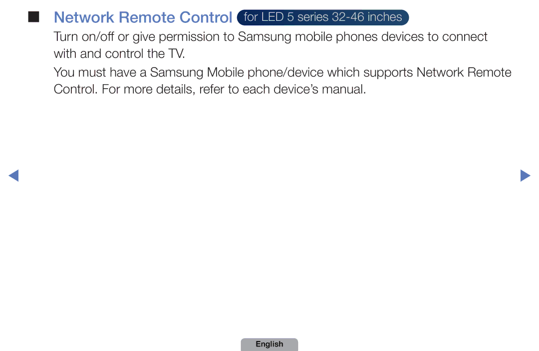 Samsung UE46D5707RKXXE, UE40D5000PWXTK, UE22D5000NWXXN, UE19D4000NWXXN Network Remote Control for LED 5 series 32-46 inches 