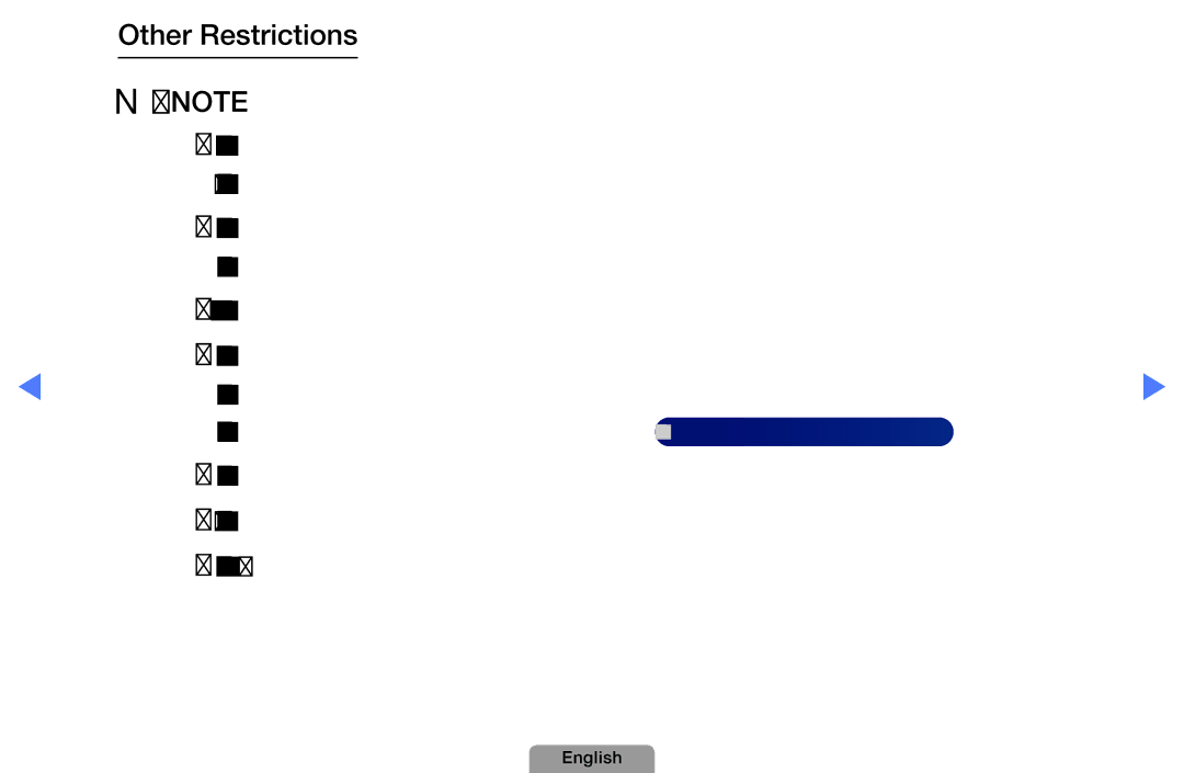 Samsung UE32D4020NWXRU, UE40D5000PWXTK, UE22D5000NWXXN, UE19D4000NWXXN Other Restrictions, Video may not be played smoothly 