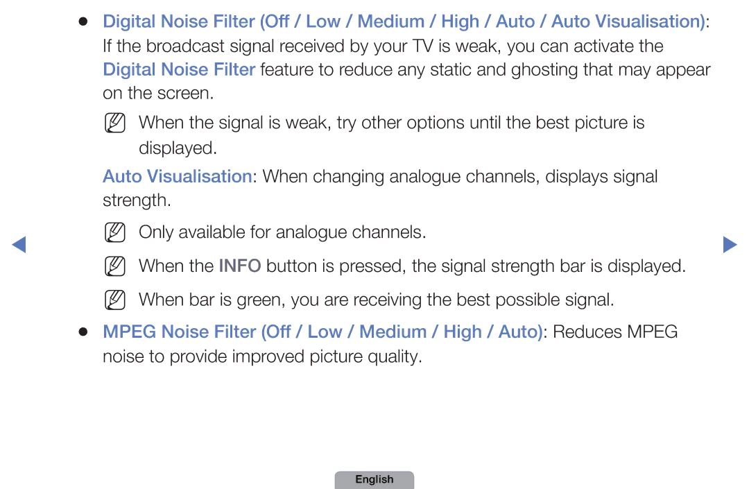 Samsung UE22D5000NWXXC, UE40D5000PWXTK, UE22D5000NWXXN, UE19D4000NWXXN manual Noise to provide improved picture quality 