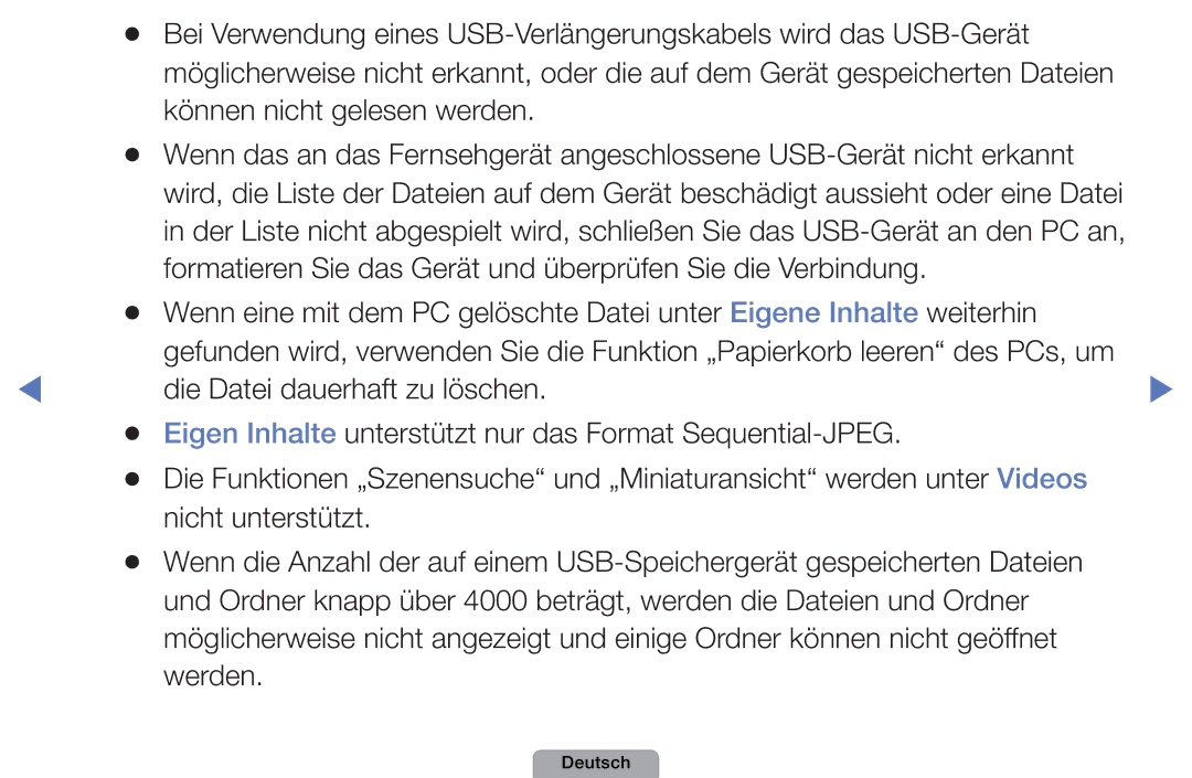 Samsung UE40D5000PWXTK, UE22D5000NWXXN, UE19D4000NWXXN, UE32D4010NWXZG, UE27D5010NWXZG manual Die Datei dauerhaft zu löschen 