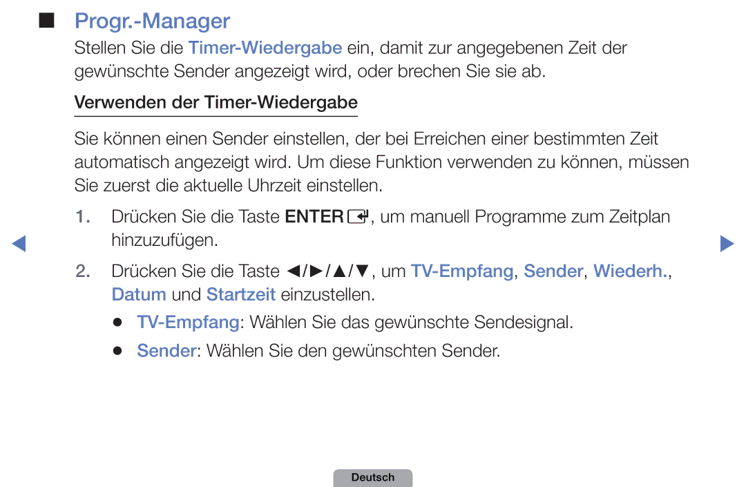 Samsung UE40D5000PWXZT, UE40D5000PWXTK, UE22D5000NWXXN, UE19D4000NWXXN, UE32D4010NWXZG manual Progr.-Manager, Hinzuzufügen 