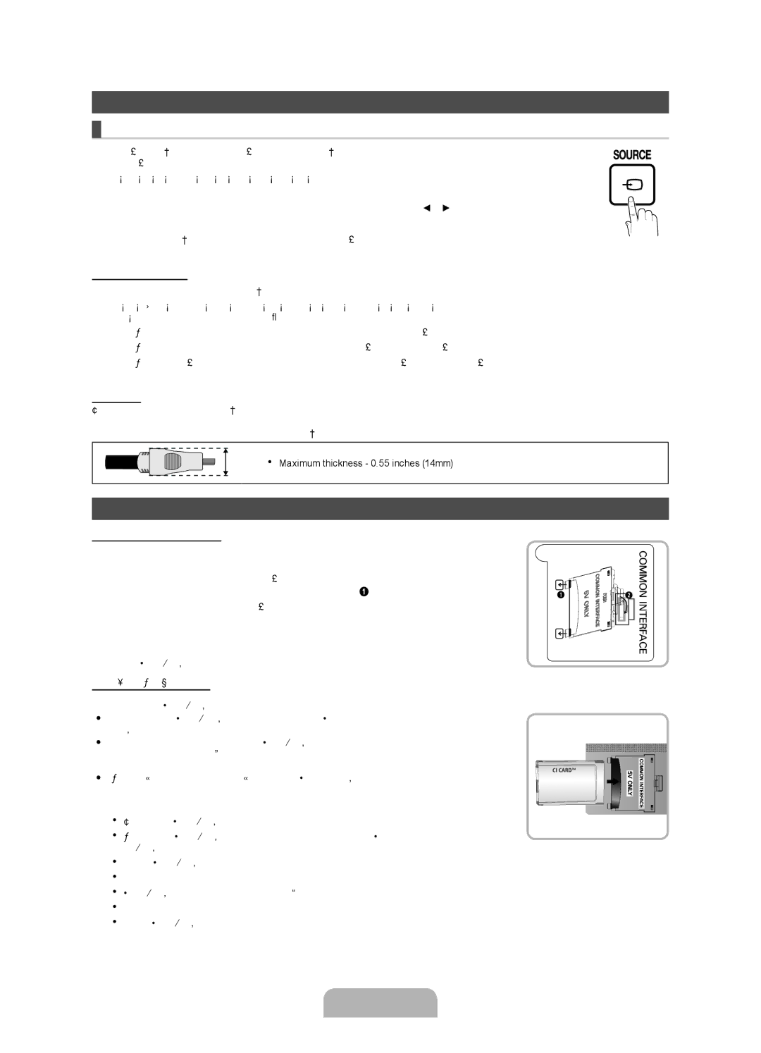 Samsung UE32D5000PWXZF, UE40D5000PWXTK manual Changing the Input Source, Connecting to a Common Interface slot, Source List 