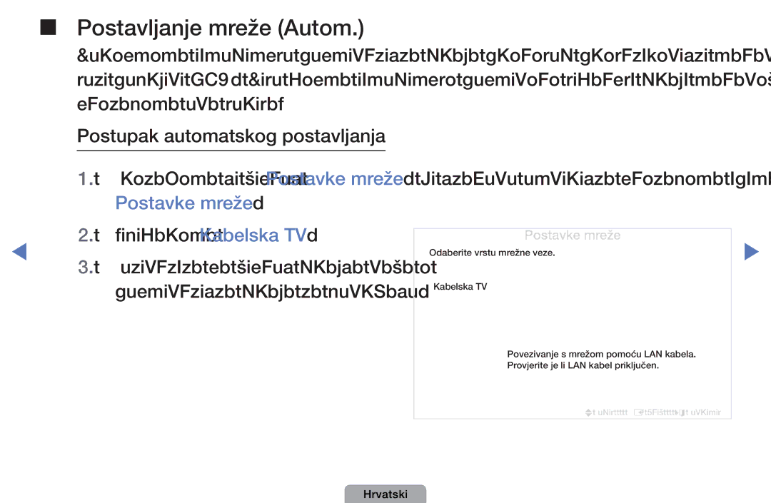 Samsung UE22D5000NWXXH, UE40D5000PWXXH, UE32D5000PWXXH, UE46D5000PWXXH manual Postavljanje mreže Autom, Postavke mreže 