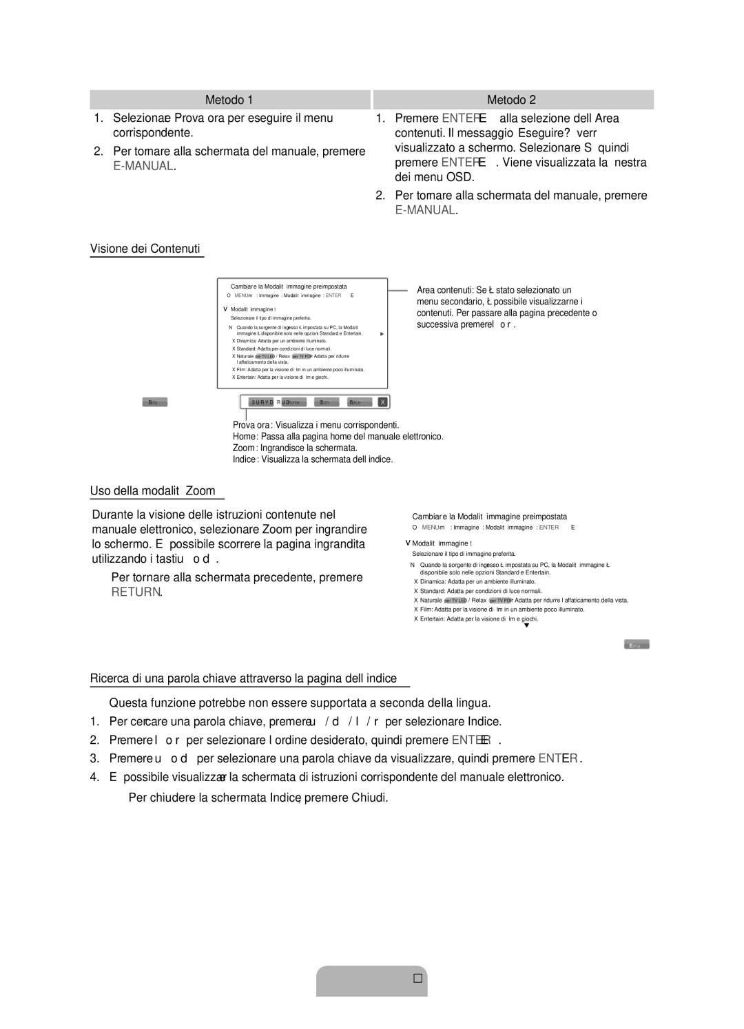 Samsung UE46D5700RSXZF manual ‰‰Cambiare la Modalità immagine preimpostata, ‰‰ Cambiare la Modalità immagine preimpostata 