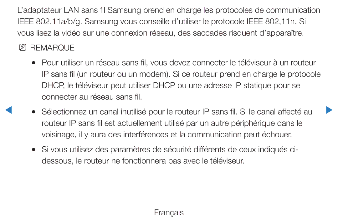 Samsung UE32D5720RSXZF, UE40D5720RSXZF, UE40D5700RSXZF, UE37D5700RSXZF, UE27D5000NWXZF, UE32D5700RSXZF manual NN Remarque 