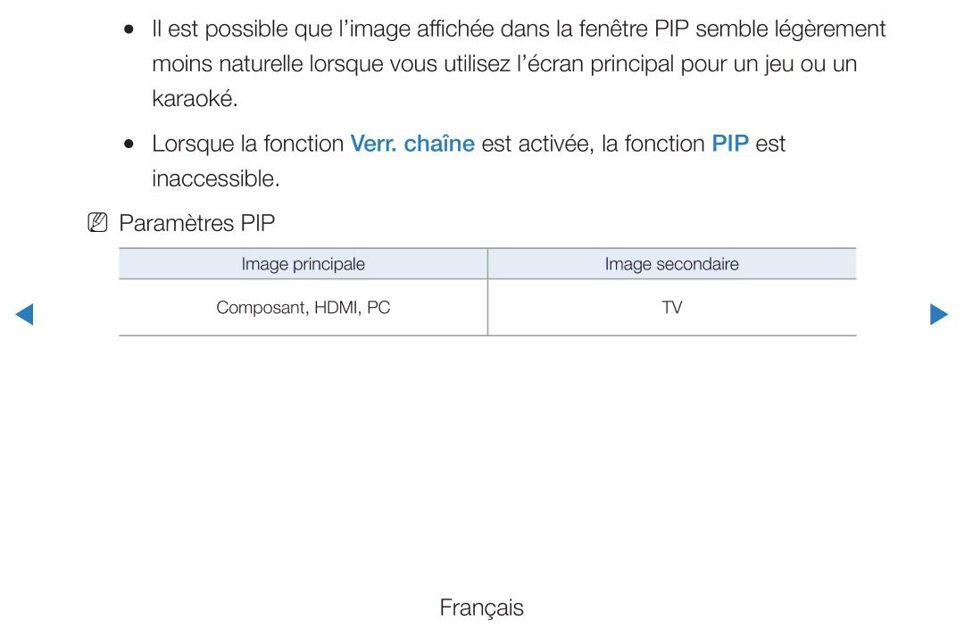 Samsung UE32D5700RSXZF, UE40D5720RSXZF, UE40D5700RSXZF, UE37D5700RSXZF, UE27D5000NWXZF manual Image principale Image secondaire 