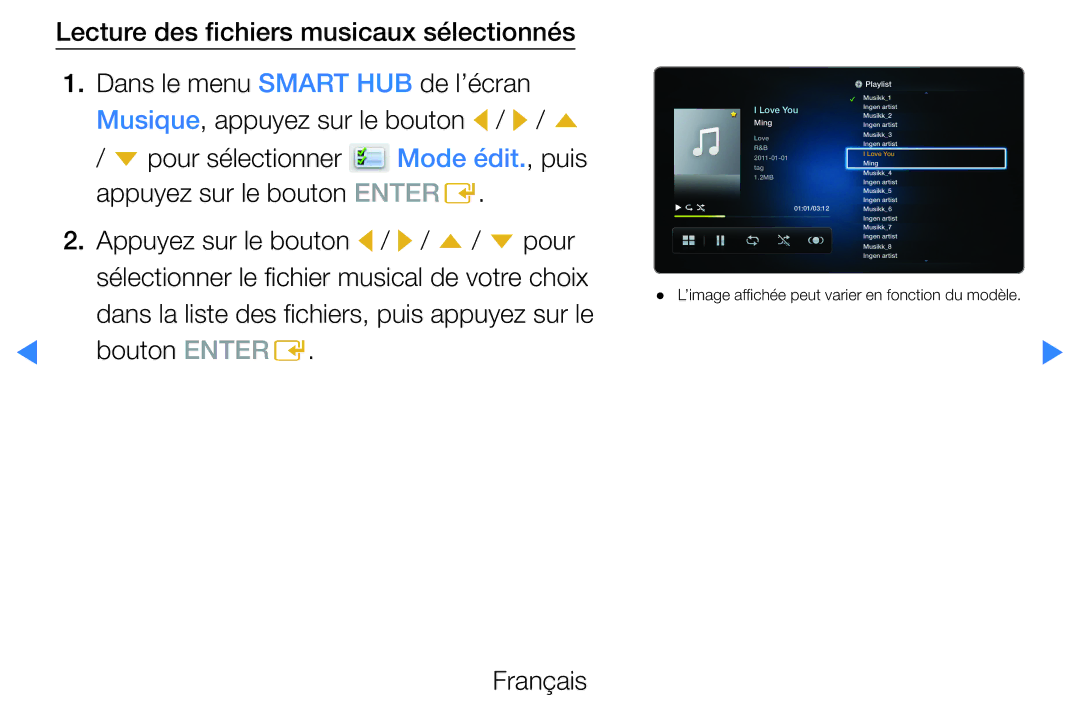 Samsung UE40D5700RSXZF, UE40D5720RSXZF, UE37D5700RSXZF manual Mode édit. , puis, Appuyez sur le bouton Enter E, Bouton Entere 