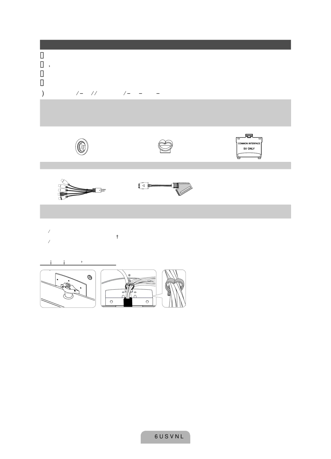 Samsung UE40D6000TWXXH, UE46D6000TWXXH, UE55D6000TWXXH, UE32D6000TWXXH manual Dodatni pribor, Sklapanje postolja držača kabla 