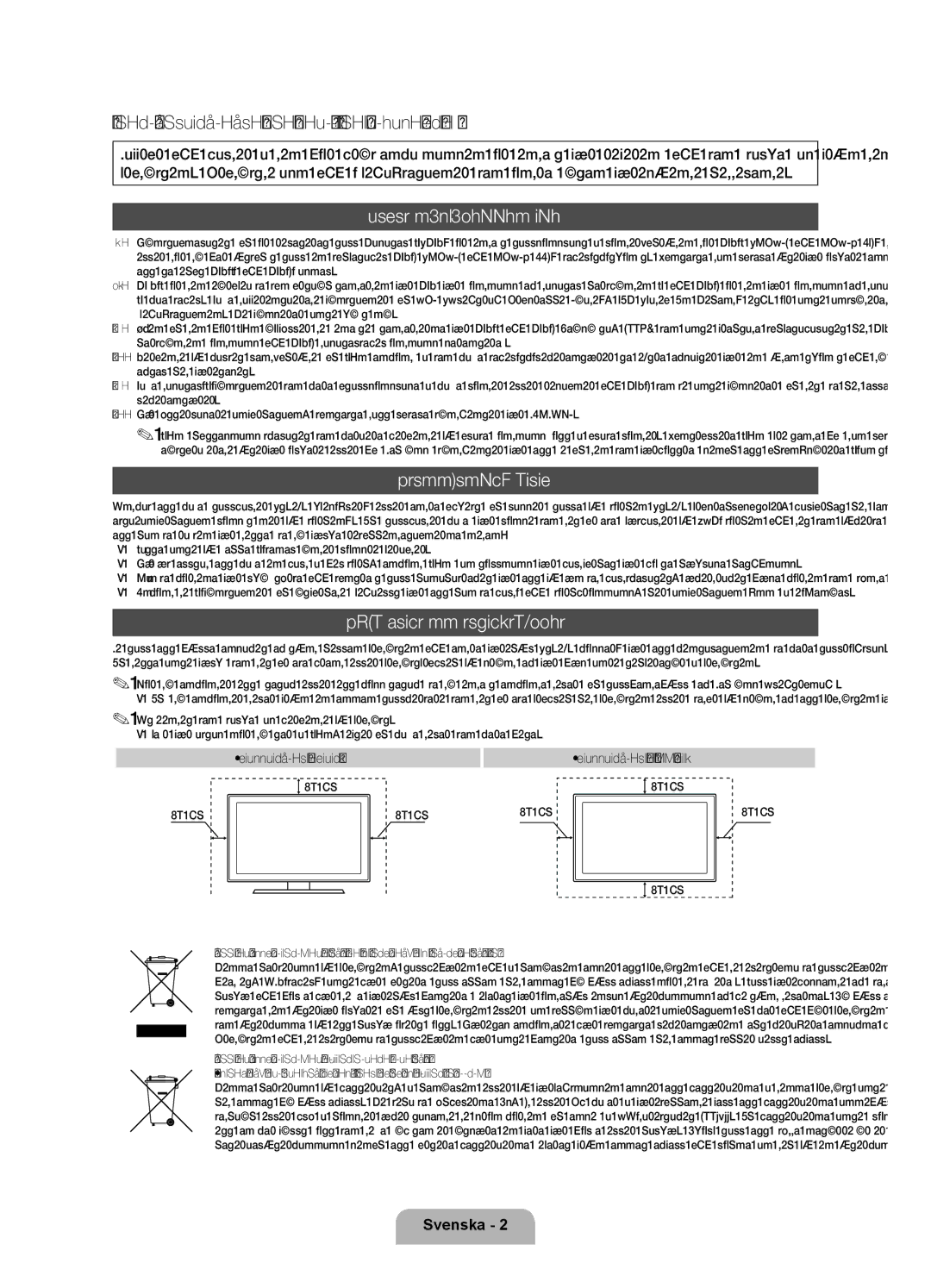 Samsung UE40D6207TKXXE manual Mer information om hur du använder e-Manual sid, Digital-TV-meddelande, Stillbildsvarning 