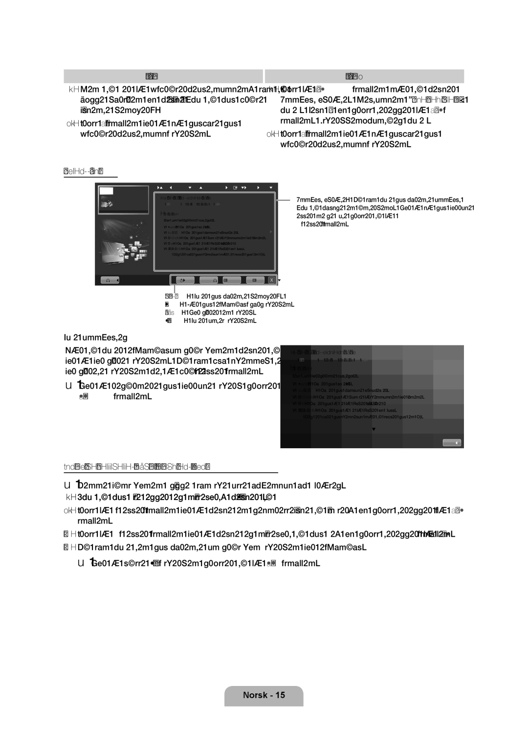 Samsung UE46D6207TKXXE, UE40D6207TKXXE, UE55D6207TKXXE, UE32D6207TKXXE Eller r-knappen, ‰‰Endre forhåndsinnstilt bildemodus 