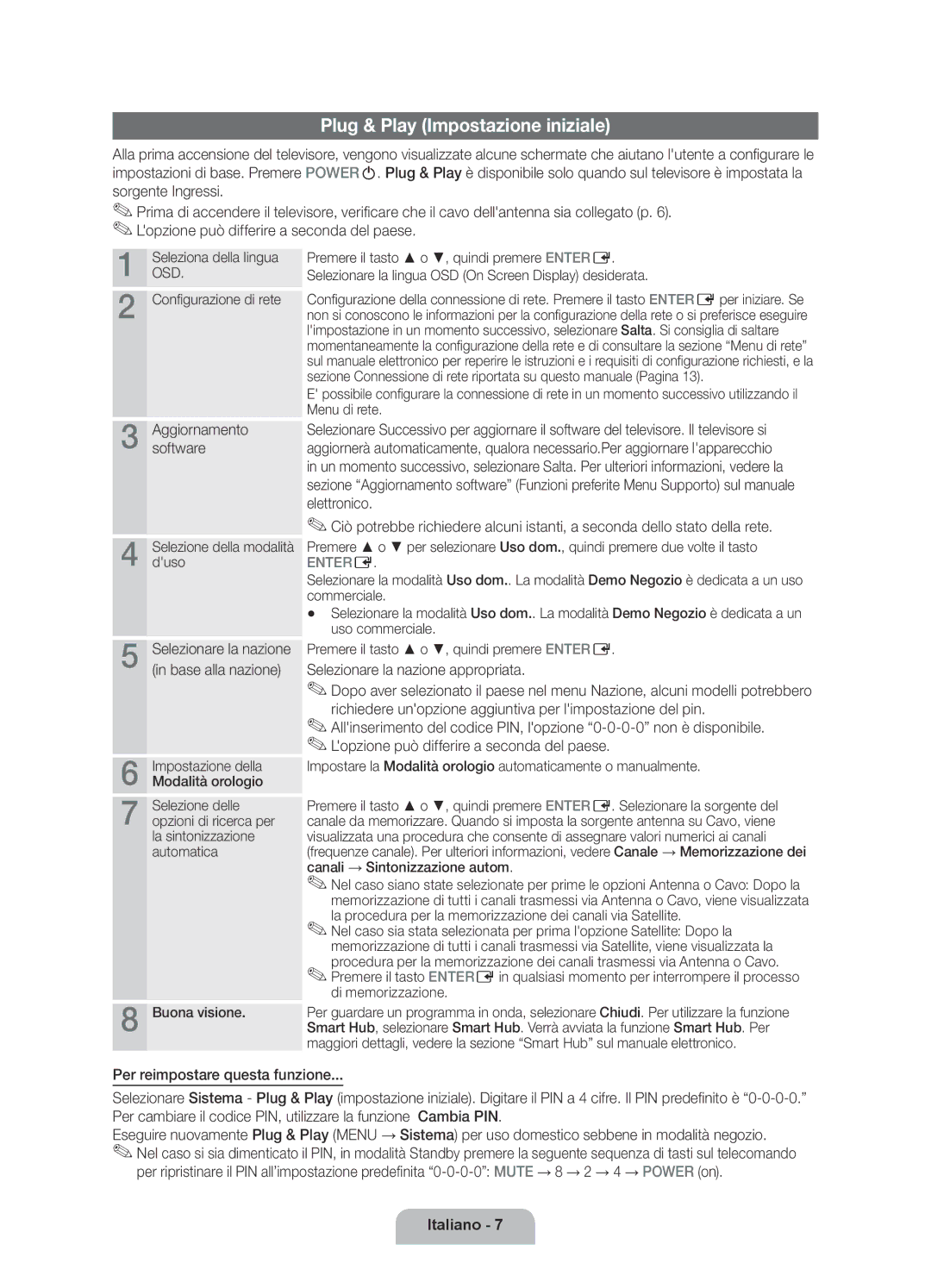 Samsung UE55D6530WSXZG manual Plug & Play Impostazione iniziale, Selezionare la nazione appropriata, Seleziona della lingua 