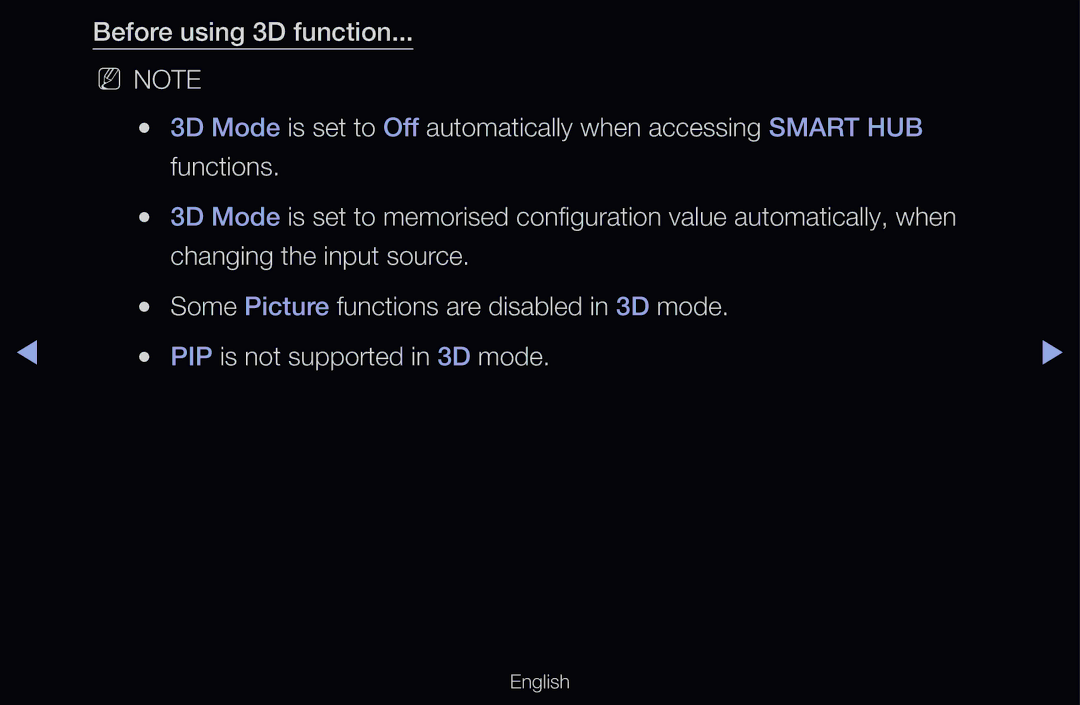 Samsung UE40D6500VSXXC, UE40D6530WSXZG, UE40D6530WSXXN, UE40D6510WSXZG, UE46D6770WSXZG manual Before using 3D function 