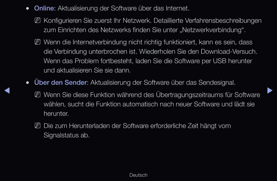 Samsung UE46D6100SWXXC Online Aktualisierung der Software über das Internet, Und aktualisieren Sie sie dann, Herunter 