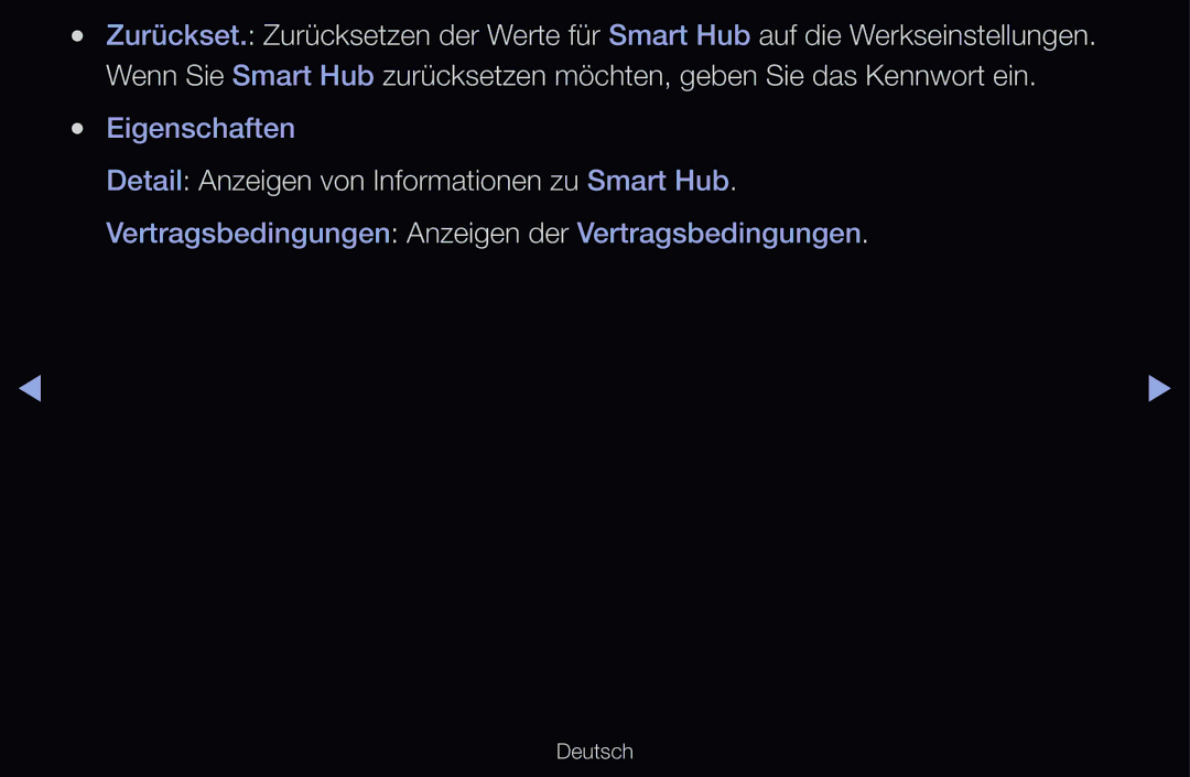 Samsung UE55D6300SSXXN, UE40D6530WSXZG, UE40D6530WSXXN, UE40D6510WSXZG manual Detail Anzeigen von Informationen zu Smart Hub 