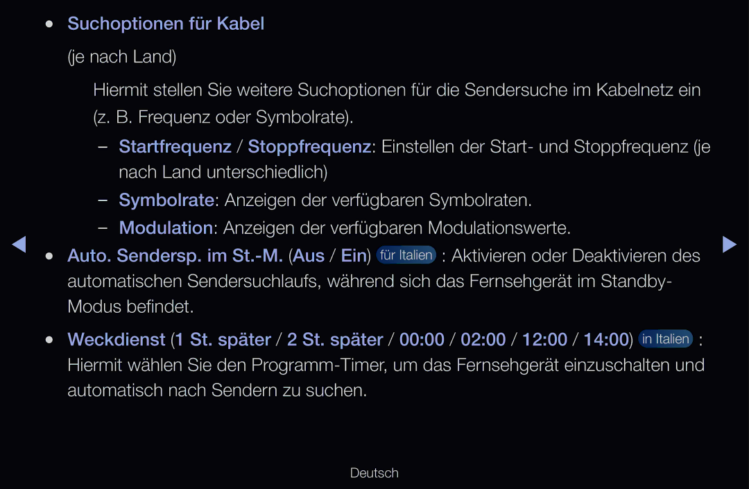 Samsung UE37D6300SSXZG, UE40D6530WSXZG manual Je nach Land, Frequenz oder Symbolrate, Automatisch nach Sendern zu suchen 