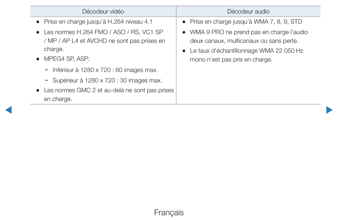 Samsung UE40D7000LSXZF, UE55D8000YSXZF, UE60D8000YSXZF, UE55D7000LSXZF, UE40D8000YQXZT, UE40D8000YSXZF, UE46D8000YSXZF Français 