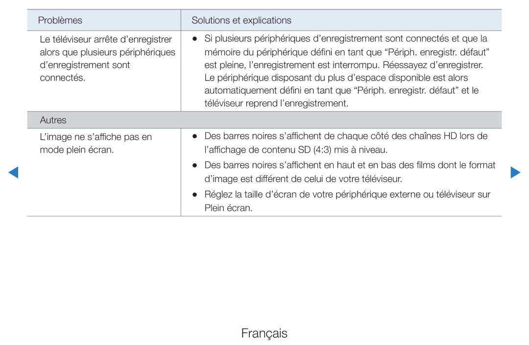 Samsung UE40D8000YSXZF, UE40D7000LSXZF, UE55D8000YSXZF, UE60D8000YSXZF, UE55D7000LSXZF, UE40D8000YQXZT, UE46D8000YSXZF Français 