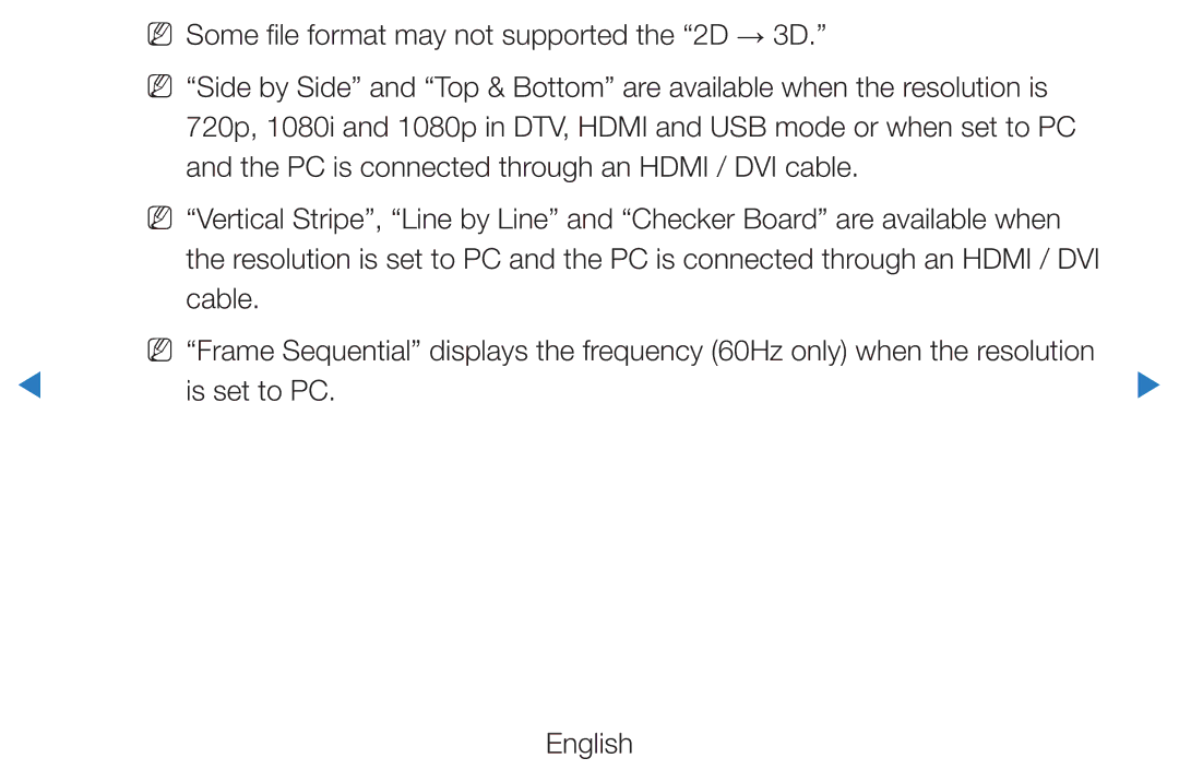 Samsung UE40D8000YSXXH, UE40D7000LSXXH, UE40D8090YSXZG, UE46D7000LSXTK, UE46D7000LSXXH, UE55D8000YQXZT Cable, Is set to PC 