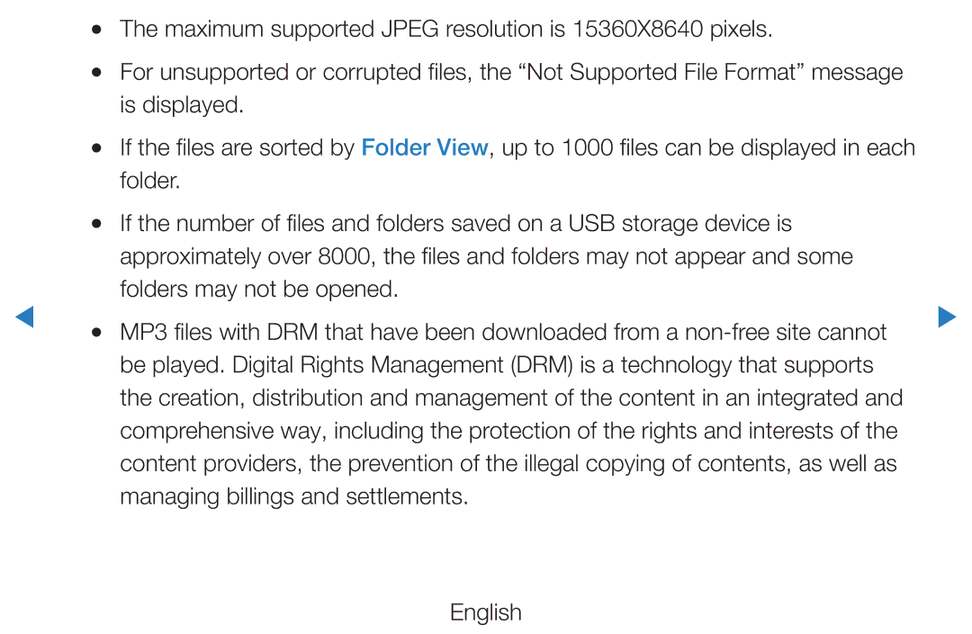 Samsung UE55D7080LSXZG, UE40D8000YSXXH, UE40D7000LSXXH Maximum supported Jpeg resolution is 15360X8640 pixels, Is displayed 