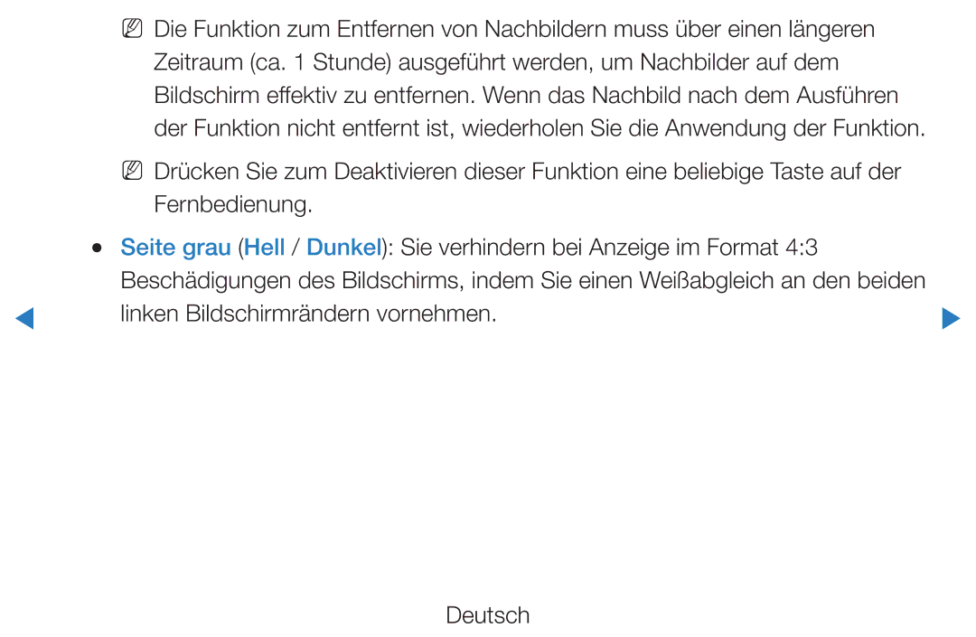 Samsung UE40D8000YSXZF, UE40D8000YSXXH, UE40D7000LSXXH, UE40D8090YSXZG manual Linken Bildschirmrändern vornehmen Deutsch 