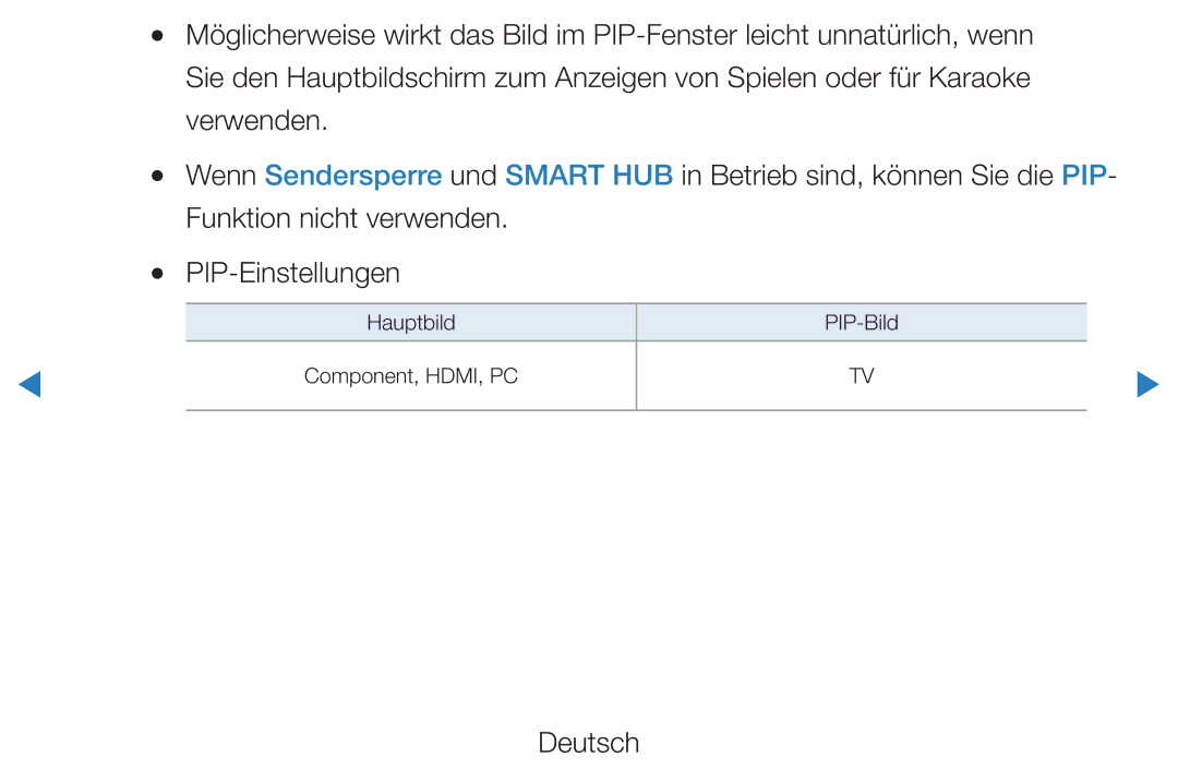 Samsung UE46D8000YSXTK, UE40D8000YSXXH, UE40D7000LSXXH, UE40D8090YSXZG, UE46D7000LSXTK, UE46D7000LSXXH manual Hauptbild PIP-Bild 