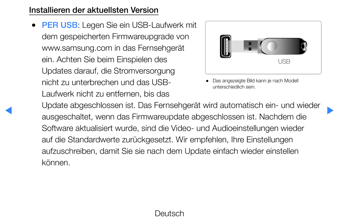 Samsung UE55D8000YSXXN, UE40D8000YSXXH, UE40D7000LSXXH, UE40D8090YSXZG, UE46D7000LSXTK Laufwerk nicht zu entfernen, bis das 