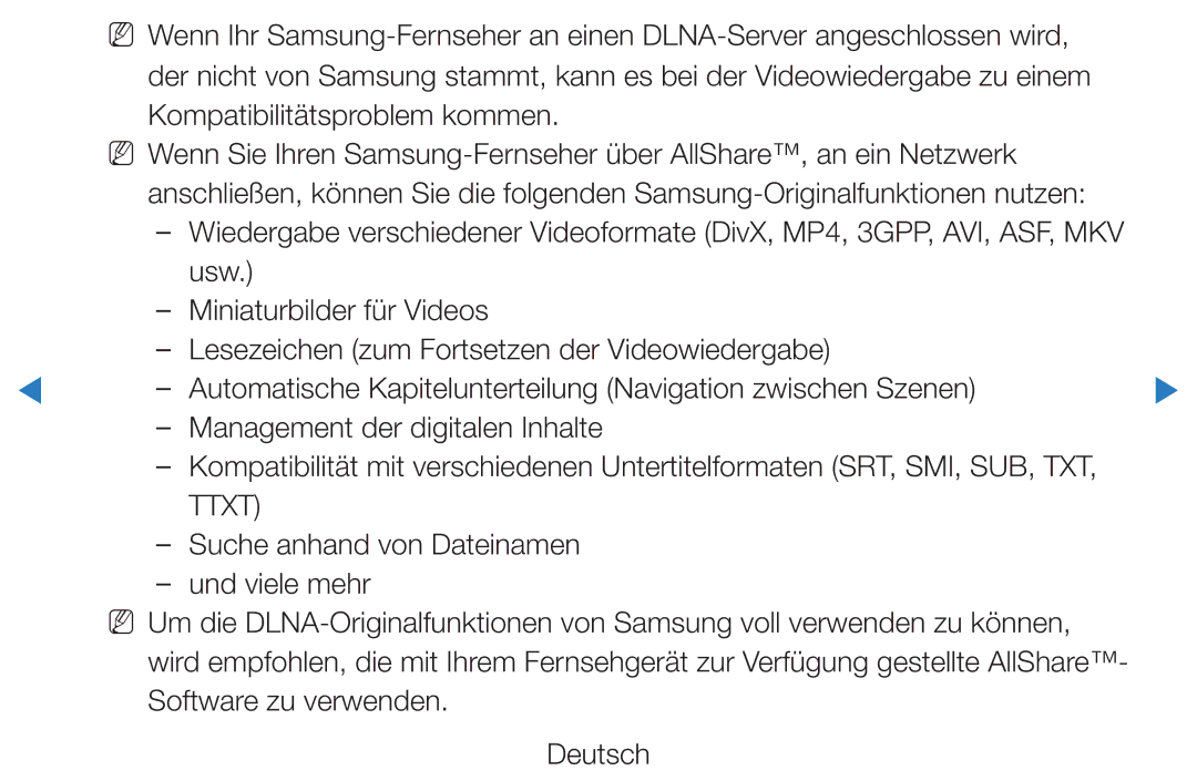 Samsung UE55D8000YQXZT, UE40D8000YSXXH, UE40D7000LSXXH, UE40D8090YSXZG, UE46D7000LSXTK Ttxt, Software zu verwenden Deutsch 