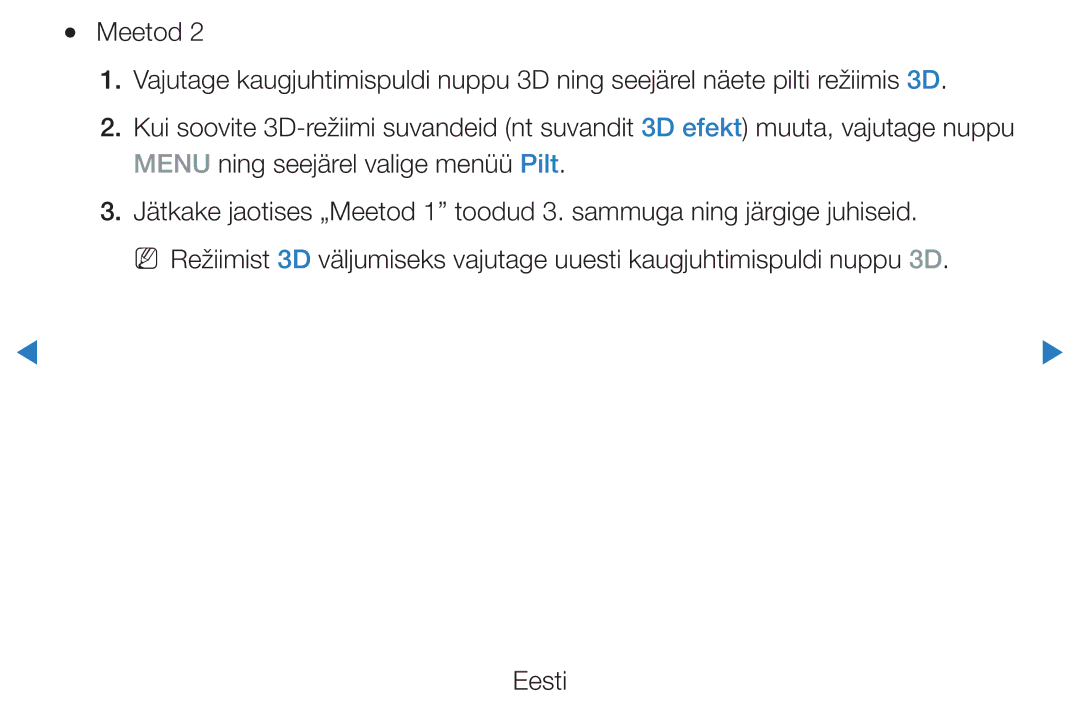 Samsung UE55D7000LSXXH, UE40D8000YSXXH, UE40D7000LSXXH, UE46D7000LSXXH, UE55D8000YSXXH, UE46D8000YSXXH, UE55D8090YSXZG Eesti 