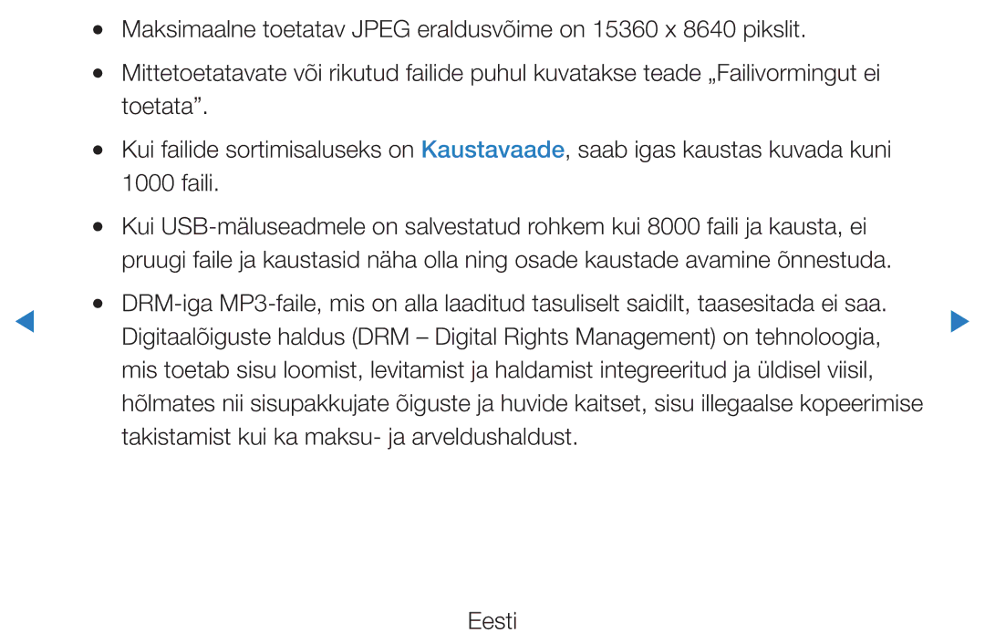 Samsung UE40D7000LSXXH, UE40D8000YSXXH, UE46D7000LSXXH, UE55D8000YSXXH Takistamist kui ka maksu- ja arveldushaldust Eesti 