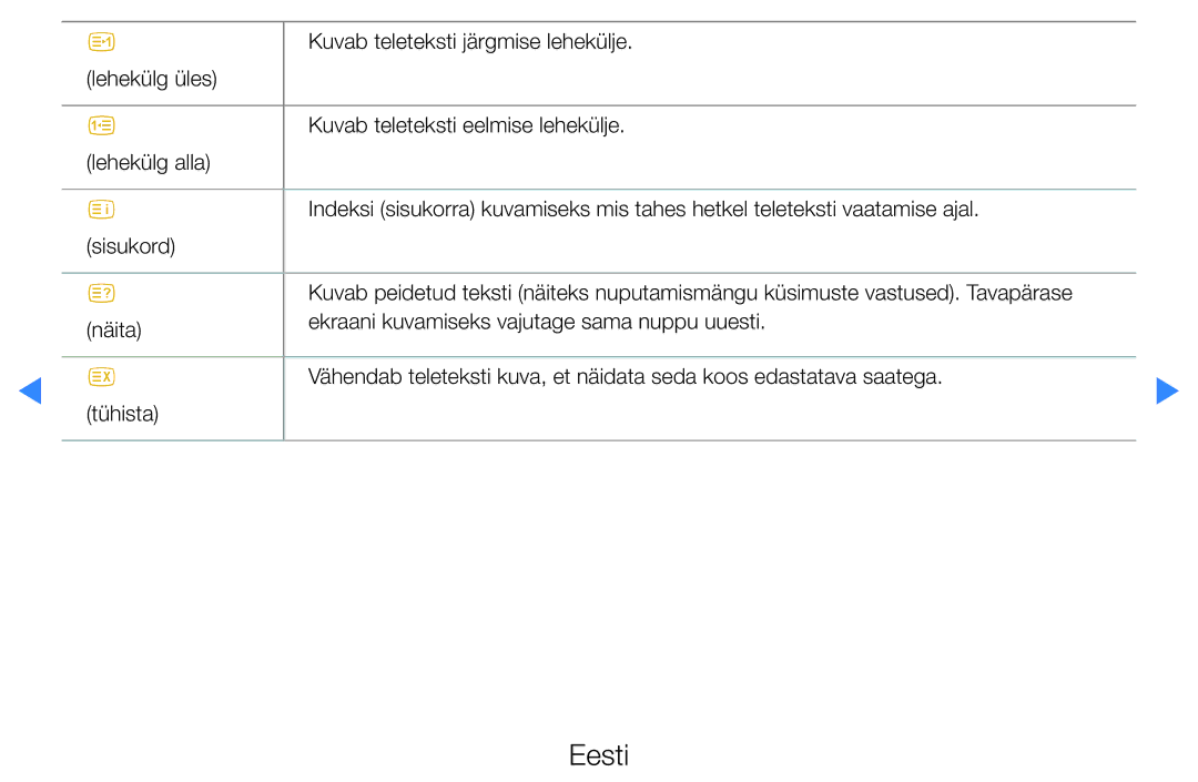 Samsung UE46D8000YSXXH, UE40D8000YSXXH, UE40D7000LSXXH, UE46D7000LSXXH, UE55D8000YSXXH, UE55D7000LSXXH, UE55D8090YSXZG Eesti 