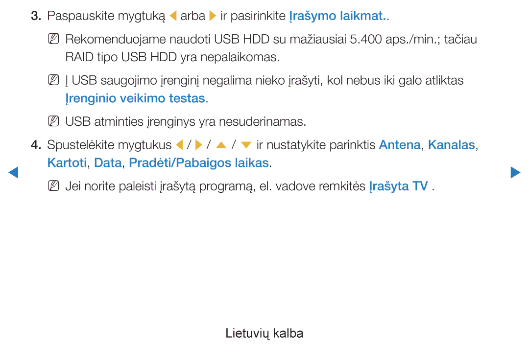 Samsung UE55D8000YSXXH, UE40D8000YSXXH, UE40D7000LSXXH Įrenginio veikimo testas, Kartoti, Data, Pradėti/Pabaigos laikas 